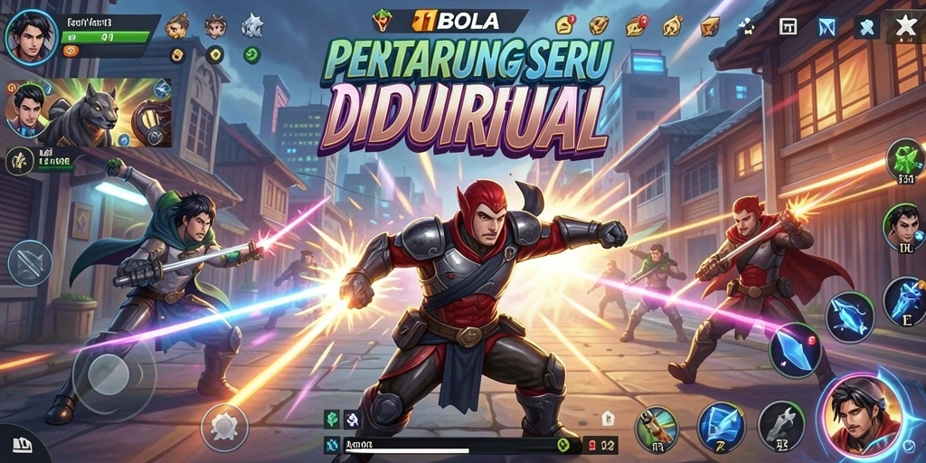 Gameplay seru di 11BOLA dengan pertarungan yang mendebarkan.