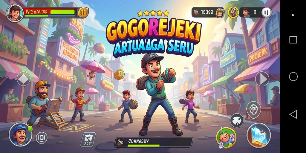 Tampilan gameplay GOGOREJEKI yang seru dan penuh aksi.