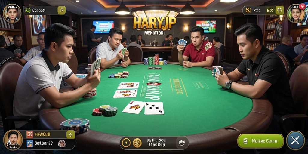 Gameplay seru dan kompetitif Poker di HARAPJP.