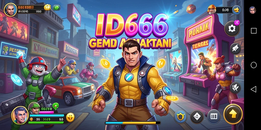 Tampilan menakjubkan dari gameplay Arcade ID66 yang penuh tantangan.