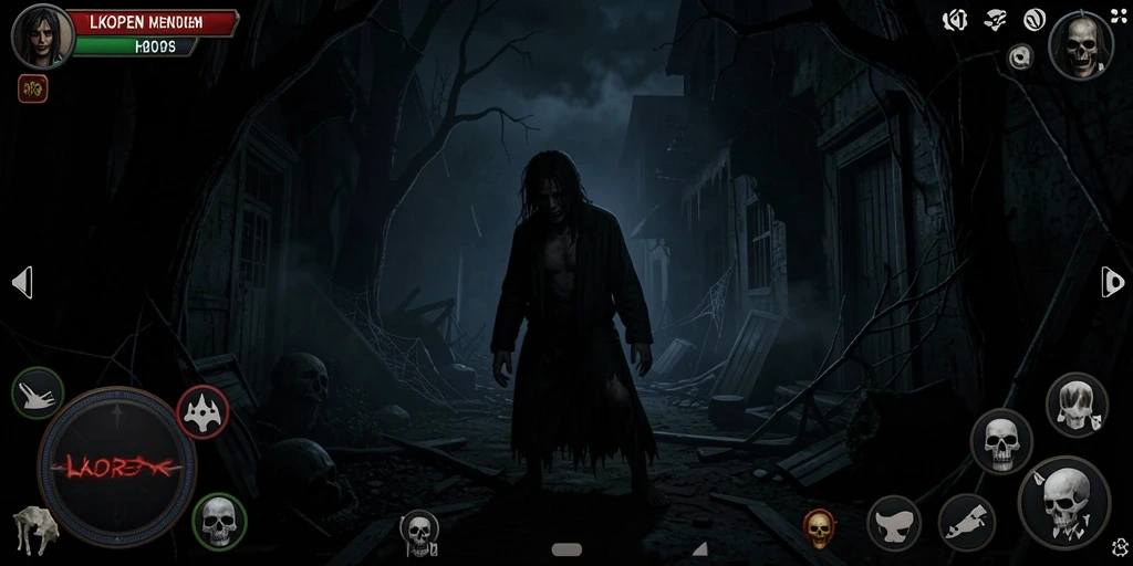 Screenshot menampilkan gameplay horor yang mendebarkan.