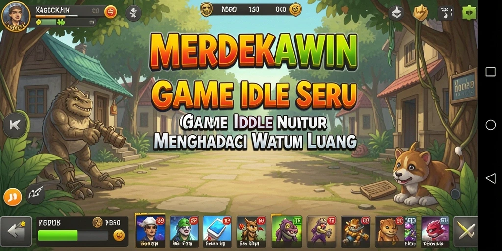 Screenshot gameplay MERDEKAWIN menunjukkan pengelolaan pernikahan yang menarik.