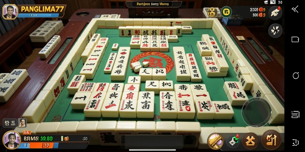 Screenshot gameplay seru dari PANGLIMA77 dengan desain Mahjong yang menarik.