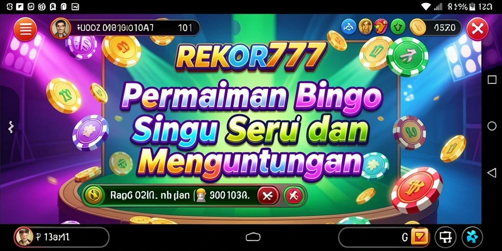 Tampilan gameplay REKOR777 dengan suasana Bingo yang seru.