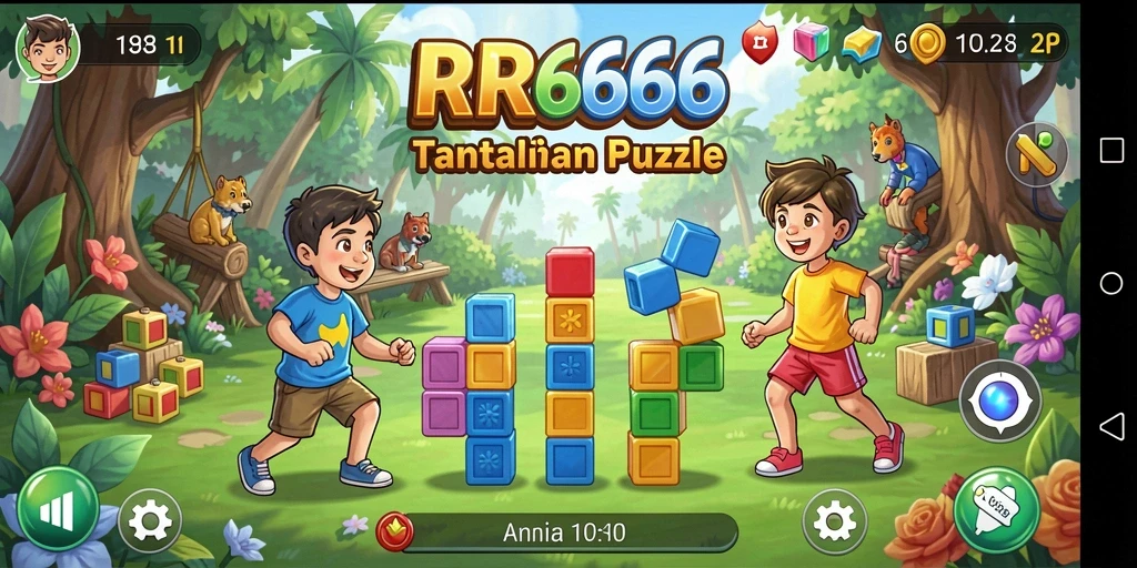 Tampilan gameplay RR666 yang menampilkan level puzzle yang menantang.