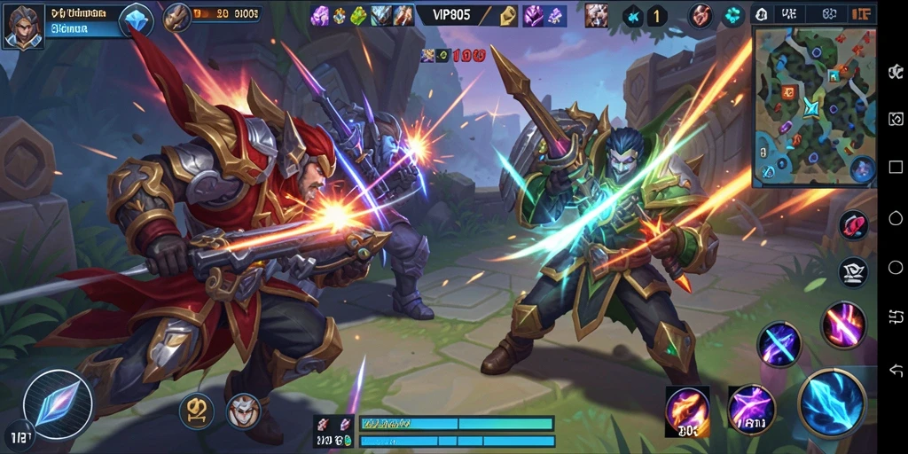 Screenshot gameplay VIP805 yang menampilkan aksi pertarungan seru.