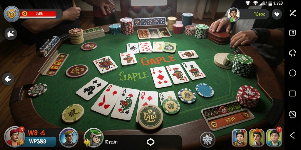 Tampilan gameplay seru Gaple di WP888.